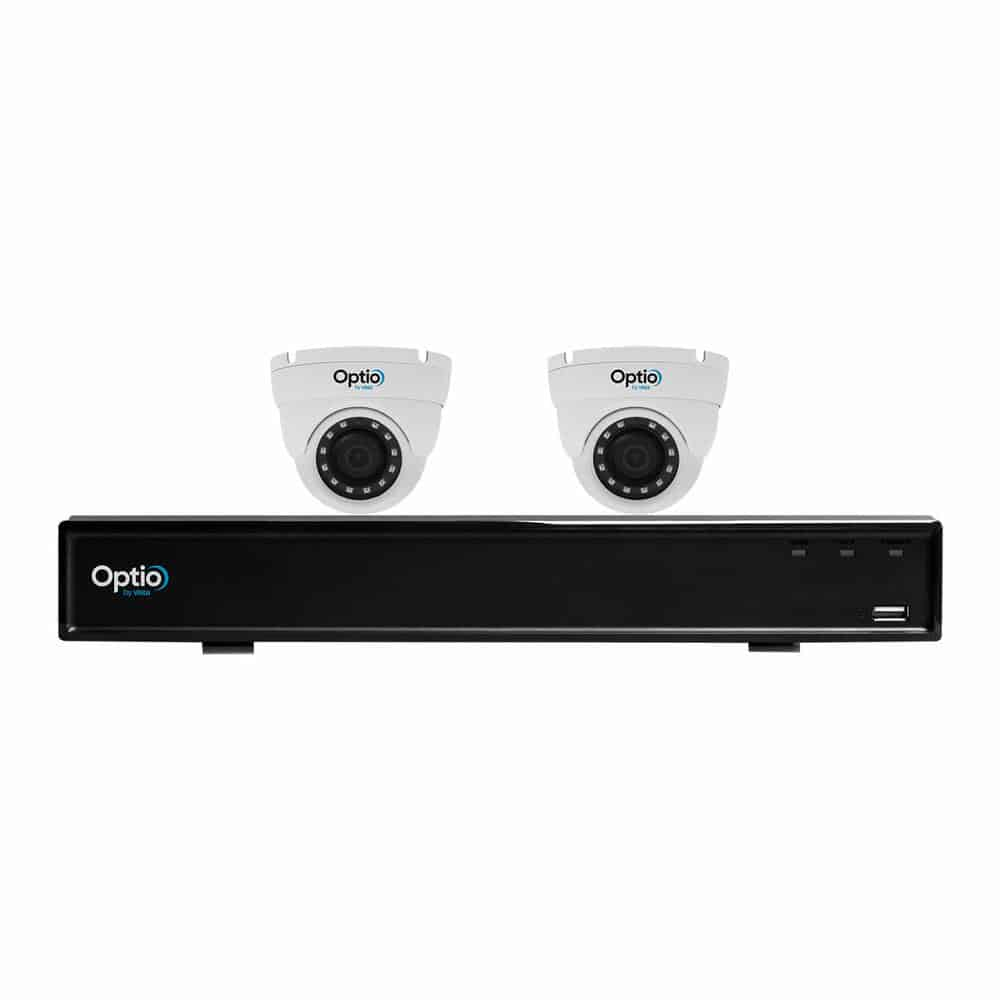 Optio 2x 4MP CVI Eyeball Cameras & 4 Channel 1TB DVR CCTV Kit